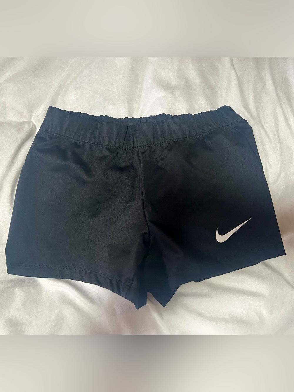 Nike Black Women's Running Shorts with White Swoosh
